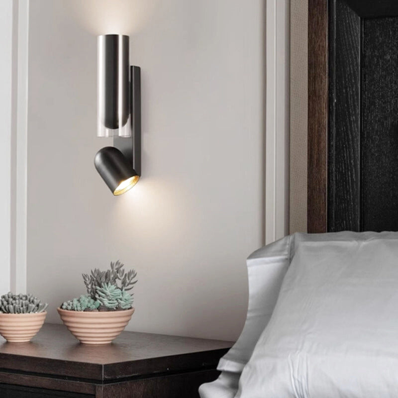Applique Murale LED Spot Orientable Cylindre Noir | Cylo | Univers Mural