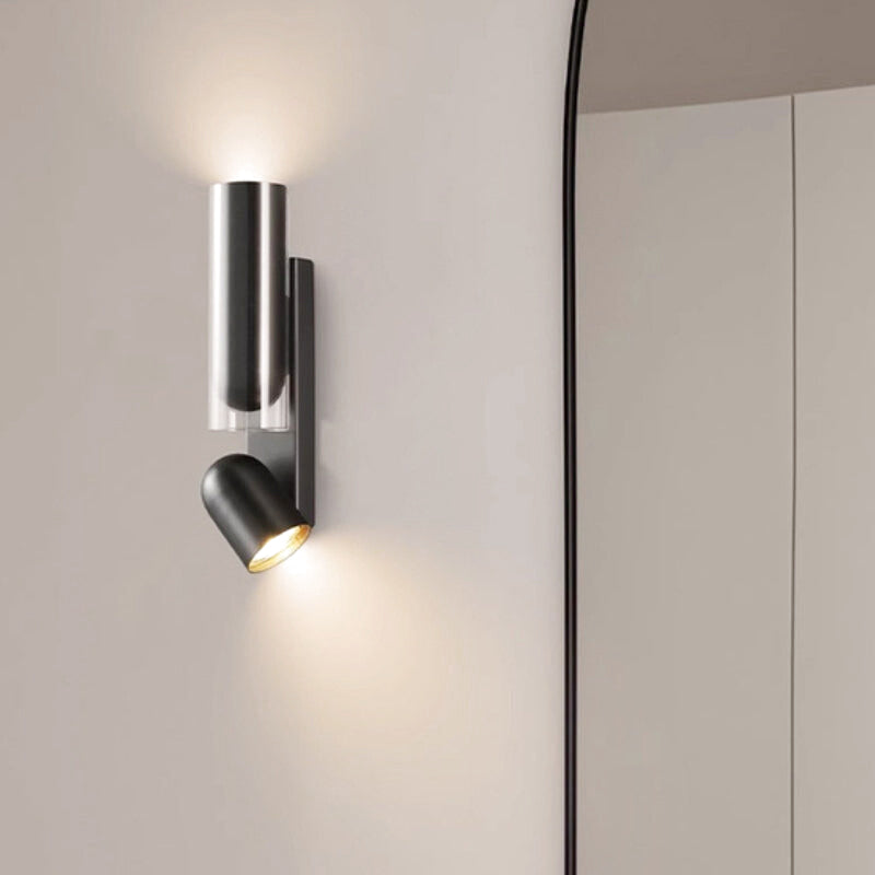 Applique Murale LED Spot Orientable Cylindre Noir | Cylo | Univers Mural
