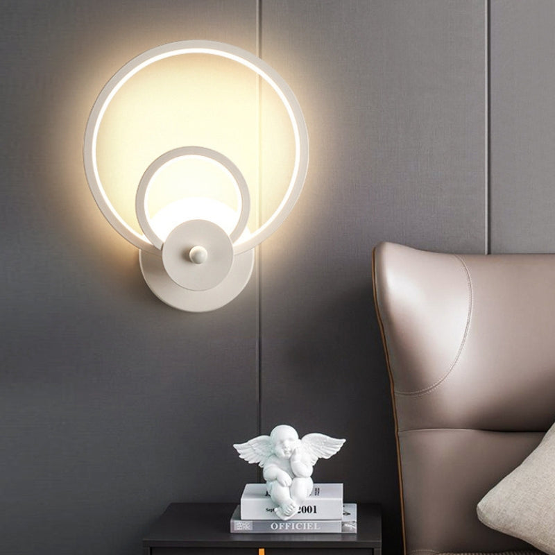 Applique Murale LED Cercles Noire Chambre | Cerely | Univers Mural