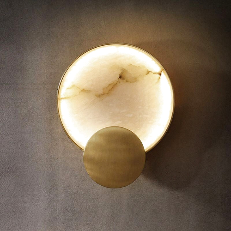 Applique Murale Disque LED Dorée Marbre | Marblea | Univers Mural