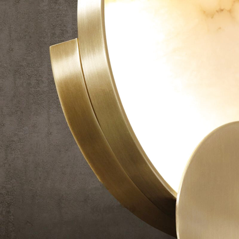 Applique Murale Disque LED Dorée Marbre | Marblea | Univers Mural