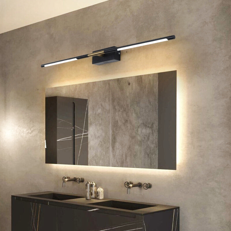 Applique Murale LED Miroir Salle de Bain Noir Style Industriel | Atelier | Univers Mural Image